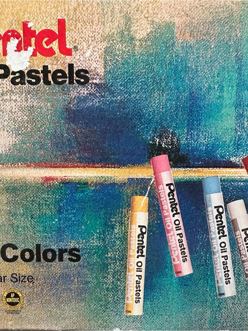 Vintage Pentel Oil Pastels 36 Color Set New Old Stock Unused With Case